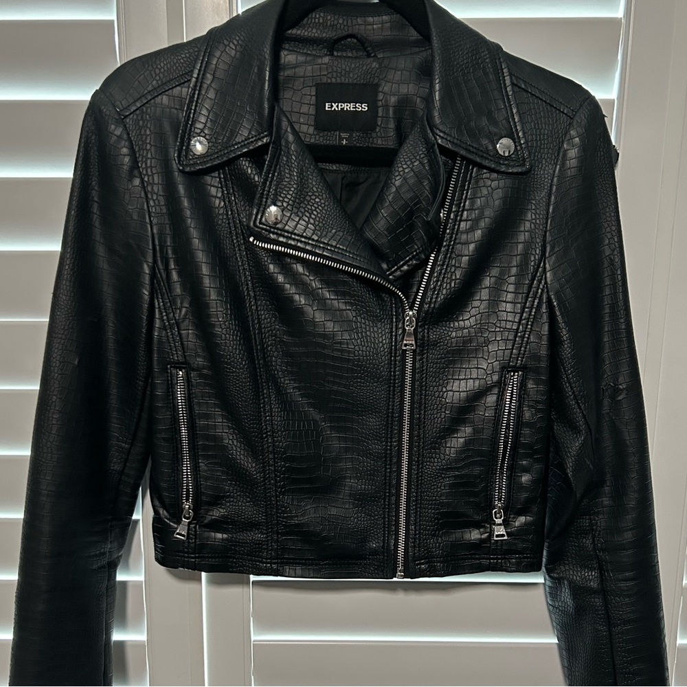 EXPRESS CROC FAUX LEATHER JACKET